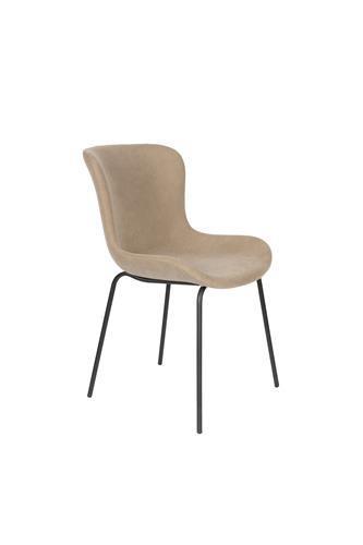 Eetkamerstoel - Adele - Taupe - Rib - House of Rebels, Huis en Inrichting, Stoelen, Nieuw, Verzenden