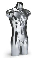 Italiaanse heren torsos in zilver met chromen dop