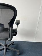 Herman Miller Aeron Remastered, Graphite, Maat B, Verzenden, Zwart, Zo goed als nieuw, Bureaustoel