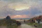 Charles Leickert (1816-1907) - Vissersdorp aan strand bij
