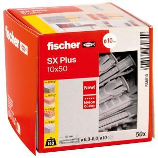 Spreidplug | Fischer | 50 stuks (10x50), Doe-het-zelf en Verbouw, IJzerwaren en Bevestigingsmiddelen, Nieuw, Verzenden