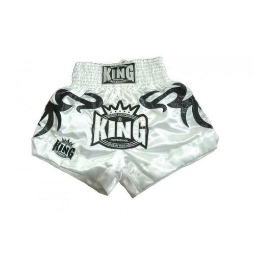 King Thai en Kickboks broek – Wit/Zwart, Sport en Fitness, Vechtsporten en Zelfverdediging, Nieuw