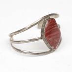 Zilveren Armband met Zalmrose Steen 925, Ophalen, Nieuw