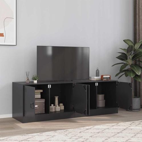 vidaXL Tv-meubelen 2 st 67x39x44 cm staal zwart, Huis en Inrichting, Kasten | Televisiemeubels, Nieuw, Metaal, Verzenden
