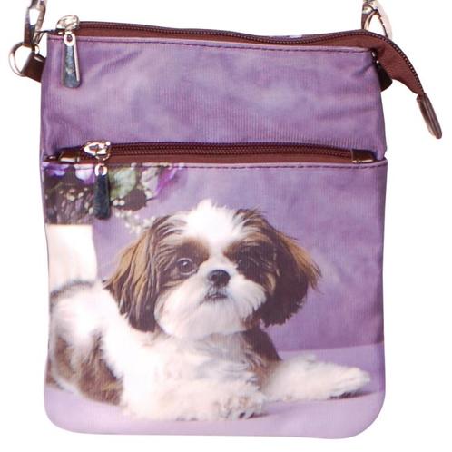 Schoudertasje shih tzu NIEUW, Sieraden, Tassen en Uiterlijk, Tassen | Schoudertassen, Bruin, Nieuw, Ophalen of Verzenden
