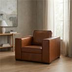 Leren fauteuil Fine, Huis en Inrichting, Fauteuils, Nieuw, Ophalen of Verzenden, 100 tot 125 cm, Eigentijds, Klassiek, Modern