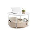 Songmics / Vasagle salontafel, wit/beige 75 x 50 cm, Ophalen, Nieuw