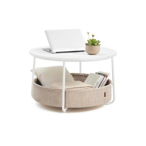 Songmics / Vasagle salontafel, wit/beige 75 x 50 cm, Diversen, Overige Diversen, Ophalen