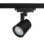 LED 1-fase Railspot | Zwart | GU10 fitting | PLUTO, Huis en Inrichting, Lampen | Spots, Ophalen of Verzenden, Nieuw, Metaal of Aluminium