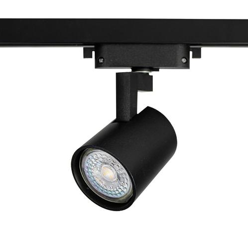 LED 1-fase Railspot | Zwart | GU10 fitting | PLUTO, Huis en Inrichting, Lampen | Spots, Metaal of Aluminium, Ophalen of Verzenden