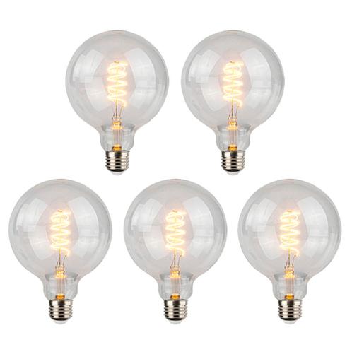 Voordeelpakket LED Filament Globe lamp spiraal 125mm 4 Watt, Huis en Inrichting, Lampen | Losse lampen, Ophalen of Verzenden