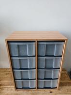 Vakkenkast + 8 opbergboxen, beuken fineer, 70,5 x 43 x 87 cm, Ophalen, Nieuw
