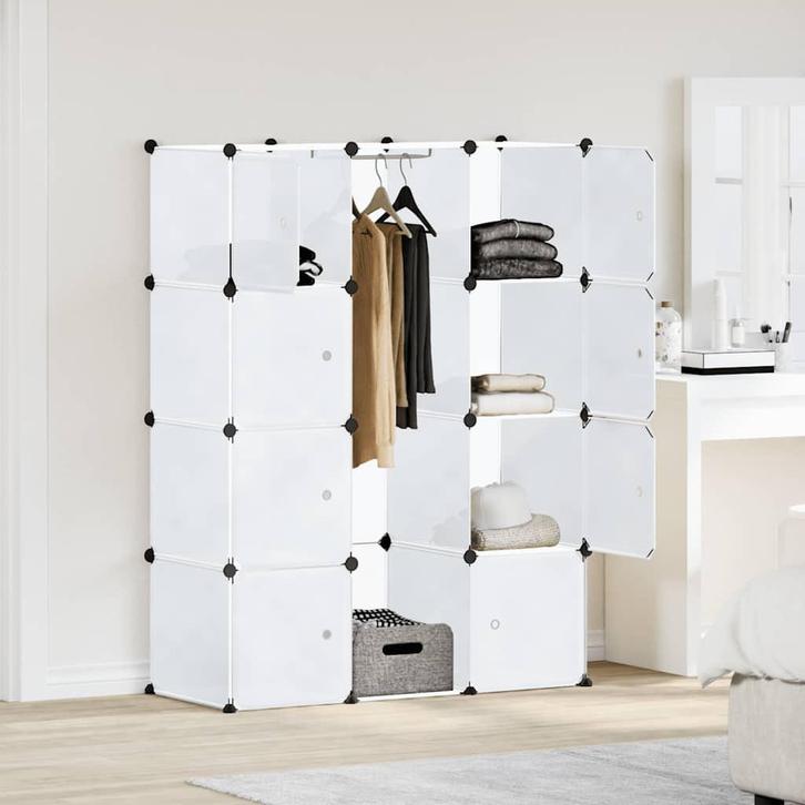 vidaXL Kast met 9 compartimenten modulair 109x36,5x143 cm, Huis en Inrichting, Kasten | Kledingkasten, Nieuw, Verzenden