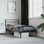 Bedframe 90x200 Zwart Metaal | Retourdeal | 35% Korting, 90 cm, Eenpersoons, Zwart, Nieuw