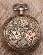 Reloj de bolsillo antiguo - De plata maciza y oro de, Nieuw