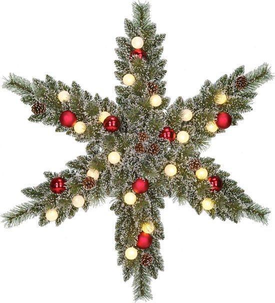 2dekans | Black Box Trees Kaprun Kerstkrans Ster met Warm, Diversen, Kerst, Zo goed als nieuw, Ophalen of Verzenden