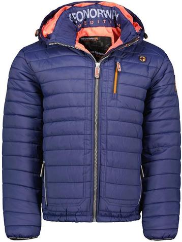 Warm Gevoerde Winterjas Met Capuchon Blauw Geographical beschikbaar voor biedingen