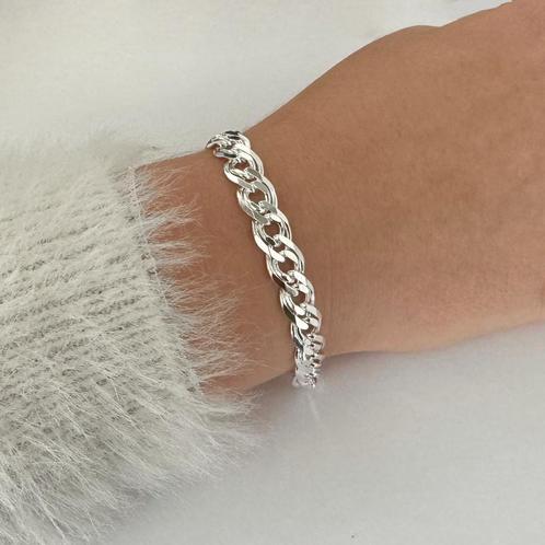 Zilveren Italian schakelarmband 9 mm, Sieraden, Tassen en Uiterlijk, Armbanden, Nieuw, Verzenden
