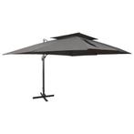 vidaXL Zwevende parasol met dubbele bovenkant antraciet, Verzenden, Nieuw, Meer dan 4 meter