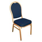 Stapelbare congresstoelen met ronde rug, blauw | 4 stuks, Verzenden, Nieuw in verpakking