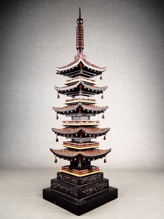 Hout, Lacquerware - Inach Shitsugei-d  - Zeer mooi, Antiek en Kunst, Antiek | Overige Antiek