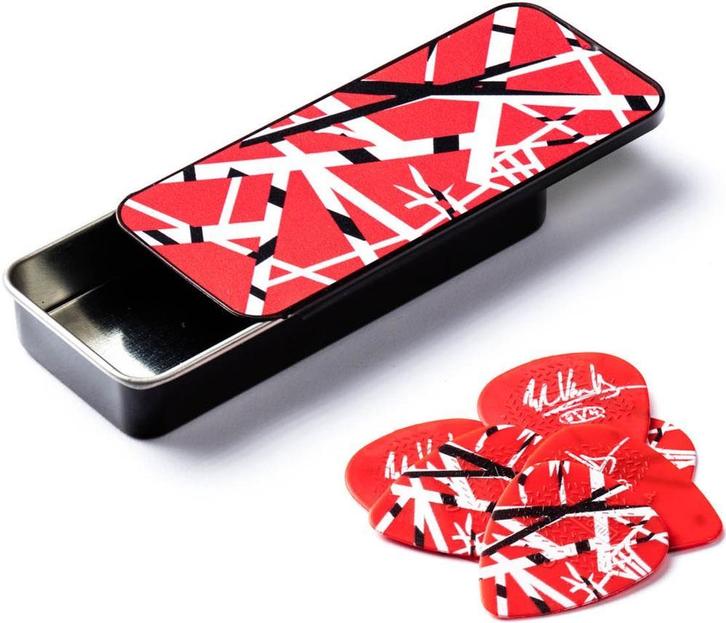 Eddie van Halen blikje met plectrums 0.60 mm officiële merch, Verzamelen, Muziek, Artiesten en Beroemdheden, Gebruiksvoorwerp