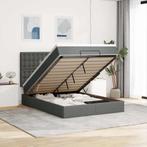 vidaXL Ottoman bed met matras en LEDs 140x200cm stof, Huis en Inrichting, Verzenden, 140 cm, 200 cm, Nieuw