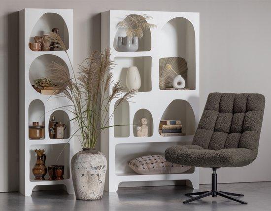 WOOOD Job Draaifauteuil - Teddy Stof - Groen - 101x70x85 cm, Huis en Inrichting, Overige Huis en Inrichting, Verzenden