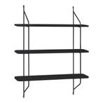 Wandrek Østfold met 3 planken 100x80x21 cm zwart [en.casa], Huis en Inrichting, Woonaccessoires | Wandplanken en Boekenplanken
