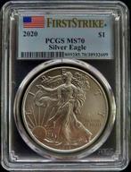 American Eagle 1 oz 2020 PCGS MS70, Postzegels en Munten, Munten | Amerika, Verzenden, Midden-Amerika, Losse munt, Zilver