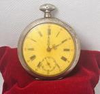 Antieke zilveren zakhorloge - 0.800 zilver cylindre 10 rubis, Verzenden, Zilver, Zakhorloge, Onbekend