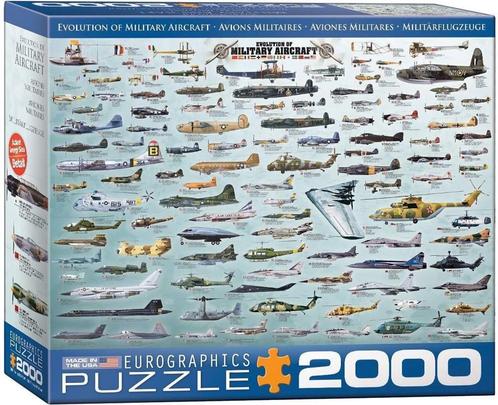 Evolution of Military Aircraft Puzzel (2000 stukjes) |, Hobby en Vrije tijd, Denksport en Puzzels, Nieuw, Verzenden