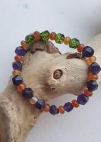 Prachtige Amethist en Peridoot armband in hexagoon kralen, Nieuw
