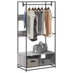 vidaXL Kledingkast 90x50x180 cm bewerkt hout grijs sonoma, Kleding | Dames, Kledingrekken, Verzenden, Nieuw