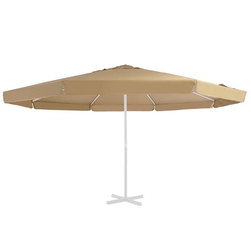 vidaXL Vervangingsdoek voor parasol 500 cm taupe, Tuin en Terras, Partytenten, Nieuw, Verzenden