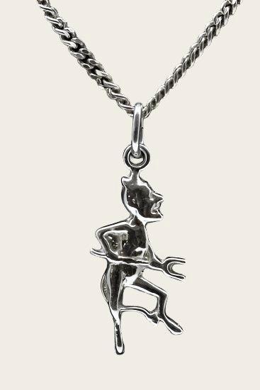 Zilveren Duiveltje ketting hanger, Sieraden, Tassen en Uiterlijk, Kettinghangers, Nieuw, Verzenden