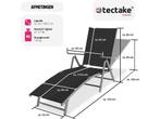 tectake® aluminium ligstoel - opklapbare tuinligstoel met, Caravans en Kamperen, Verzenden, Nieuw
