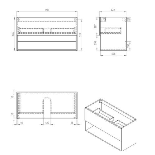 Best-Design Rigatti-100-Halifax-Greeploos Meubel Onderkast, Doe-het-zelf en Verbouw, Sanitair, Ophalen of Verzenden