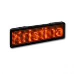 Sertronics LED naamplaatje 9.3x3cm zwarte rand Oranje, Huis en Inrichting, Nieuw, Verzenden