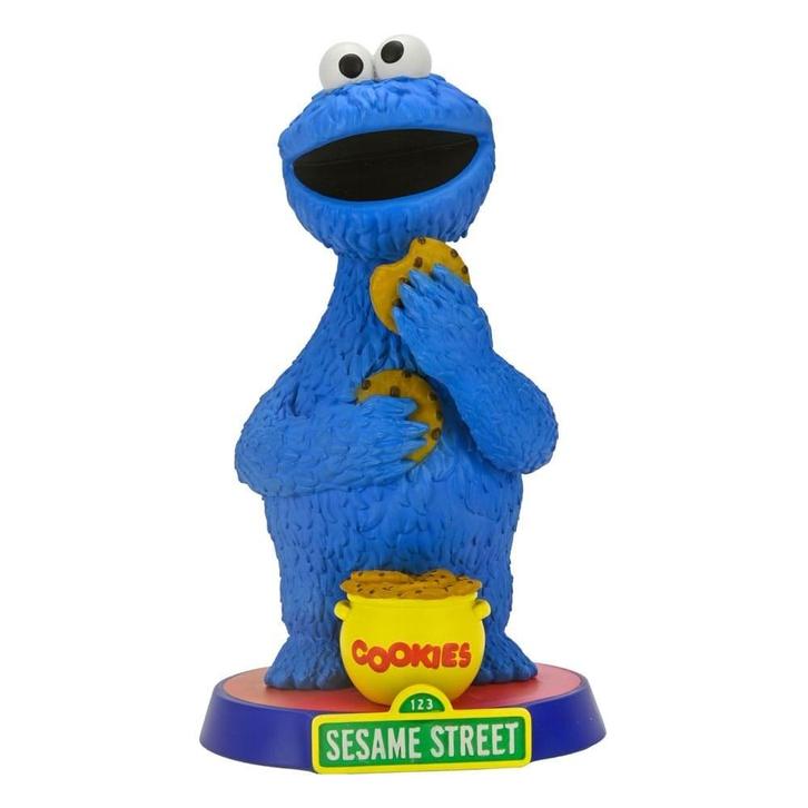 Sesame Street Head Knocker Bobble-Head Cookie Monster 18 cm, Verzamelen, Film en Tv, Nieuw, Ophalen of Verzenden