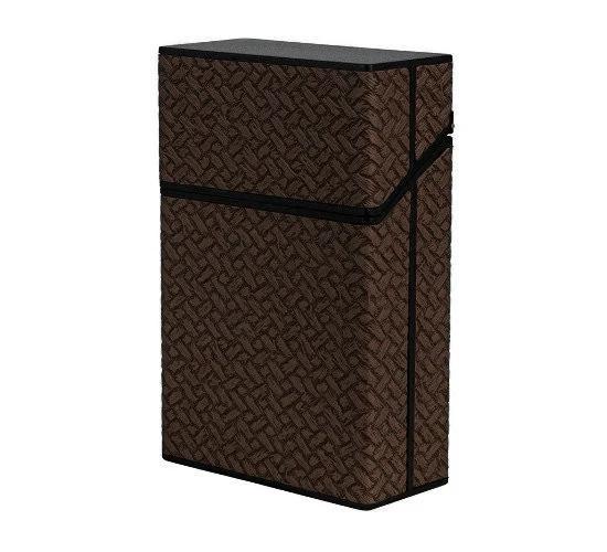 Grid sigarettendoosje - Bruin, Verzamelen, Rookartikelen, Aanstekers en Luciferdoosjes, Tabaksdoos of Verpakking, Verzenden