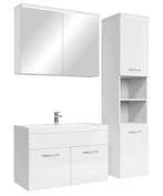 Badkamermeubel Set Paso 80 x 40 cm Wit Badmeubel, Verzenden, Nieuw, Wastafelkast
