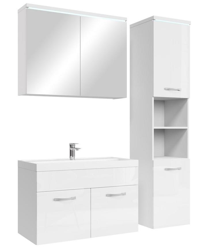 Badkamermeubel Set Paso 80 x 40 cm Wit Badmeubel, Huis en Inrichting, Badkamer | Badkamermeubels, Nieuw, Wastafelkast, Verzenden