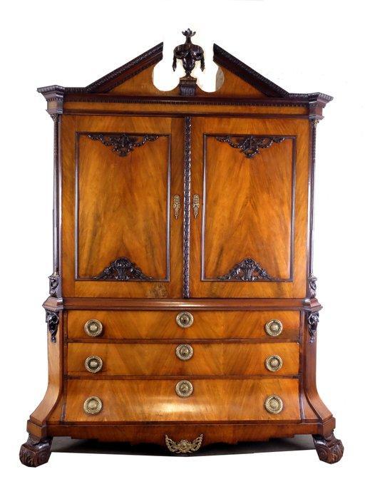 Kabinet - notenhout en eiken - H : 250 cm, Antiek en Kunst, Antiek | Overige Antiek