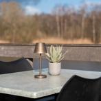 Tafellamp Bistro Antiek Brons Binnenverlichting, Verzenden, Nieuw, Modern, Minder dan 50 cm