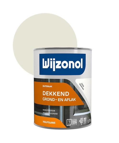 Wijzonol Dekkend Grond- en Aflak Halfglans Roomwit 9235 750, Doe-het-zelf en Verbouw, Verf, Beits en Lak, Nieuw, Ophalen of Verzenden