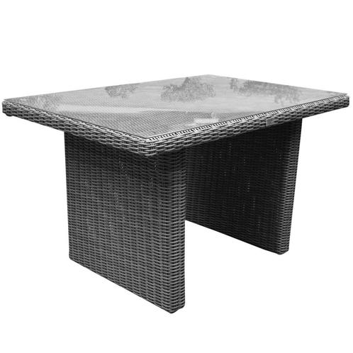 Ibiza lounge-dining tafel 120x80xH70 cm grijs, Tuin en Terras, Tuintafels, Nieuw, Wicker, Ophalen of Verzenden
