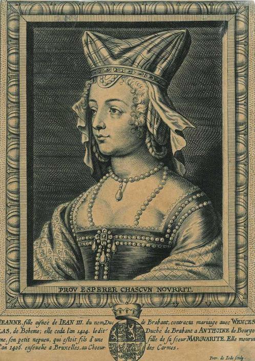 Portrait of Joanna, Duchess of Brabant and Lothier, Antiek en Kunst, Kunst | Etsen en Gravures