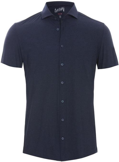 Pure Short Sleeve The Functional Shirt Navy maat 38 Heren, Kleding | Heren, Overhemden, Blauw, Nieuw, Verzenden