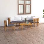 vidaXL 7-delige Loungeset met kussens massief acaciahout, Verzenden, Nieuw, Hardhout, Loungeset